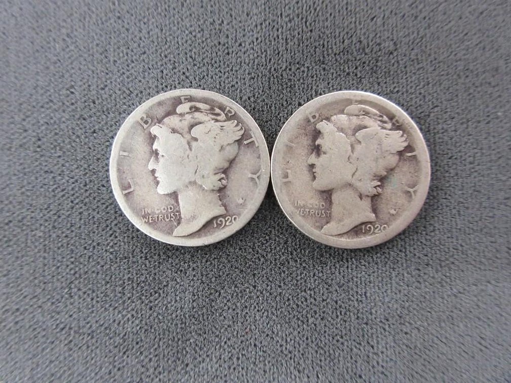 (2) Mercury dimes