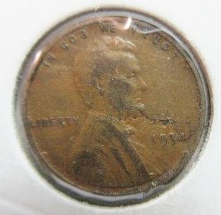 1934-P Lincoln cent error