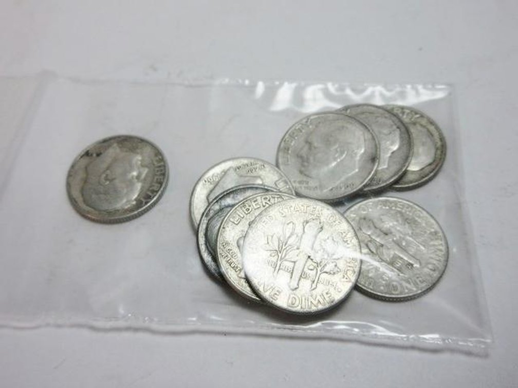 (10) Silver Roosevelt dimes