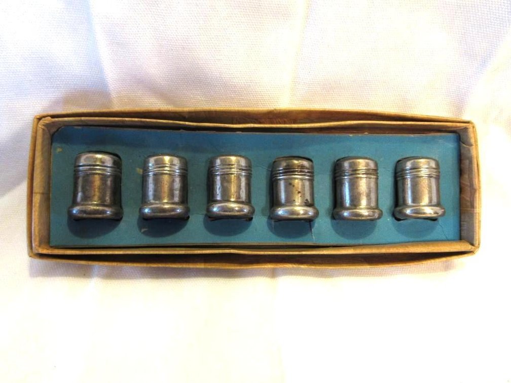 Set of (6) sterling shakers