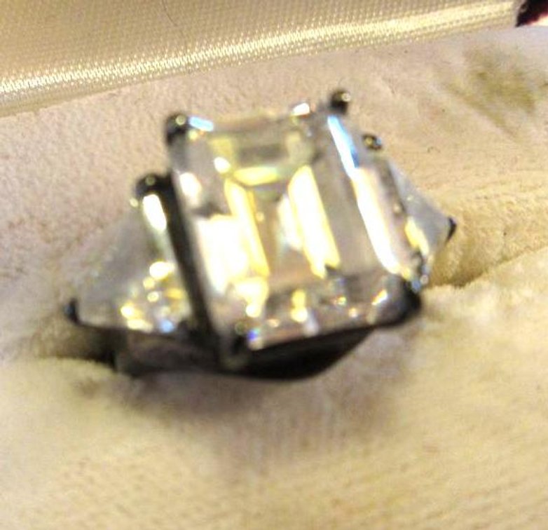 Sterling ring with clear stones