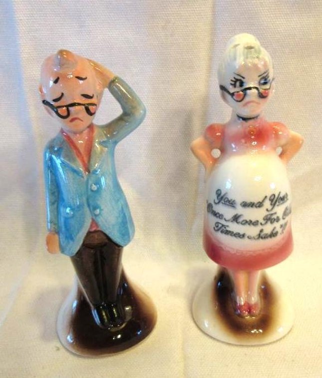 Pair of Enesco ceramic shakers