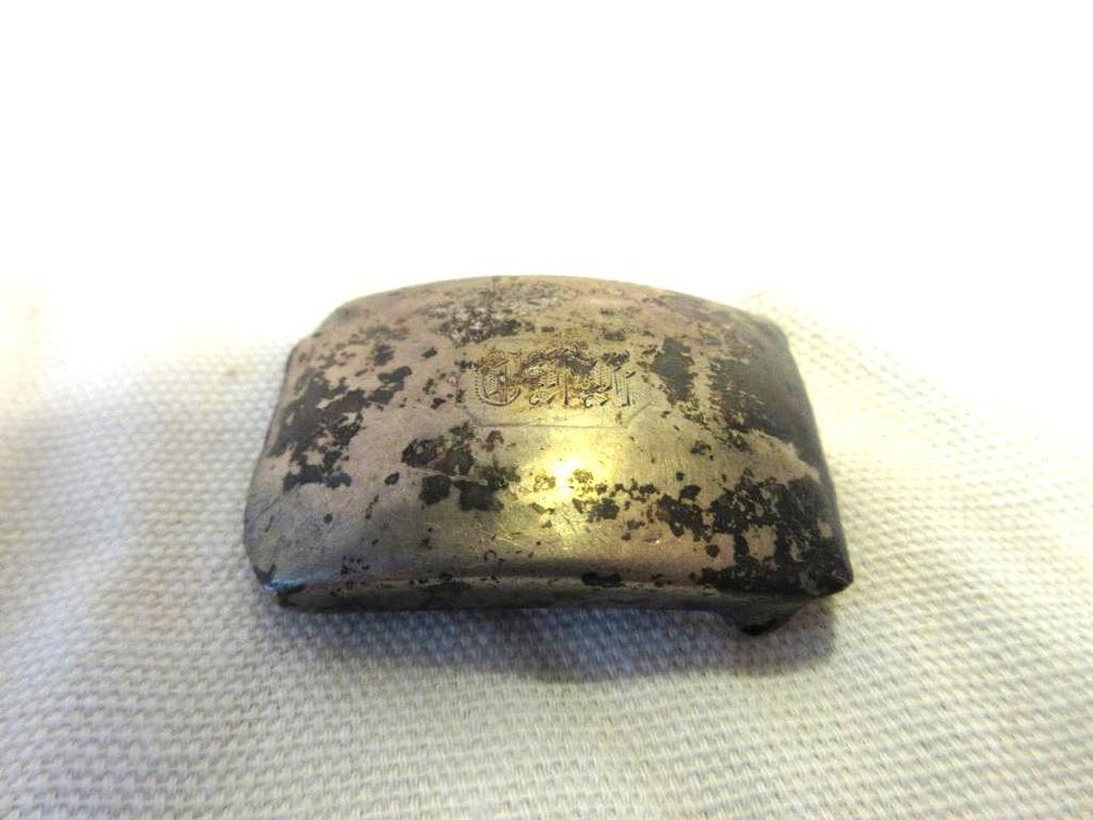 Sterling monogrammed buckle