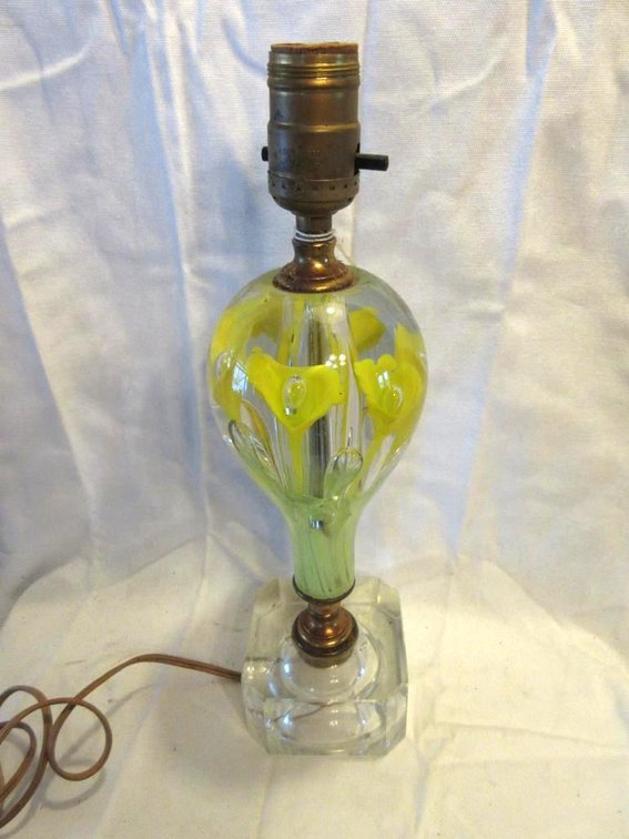Art glass lamp