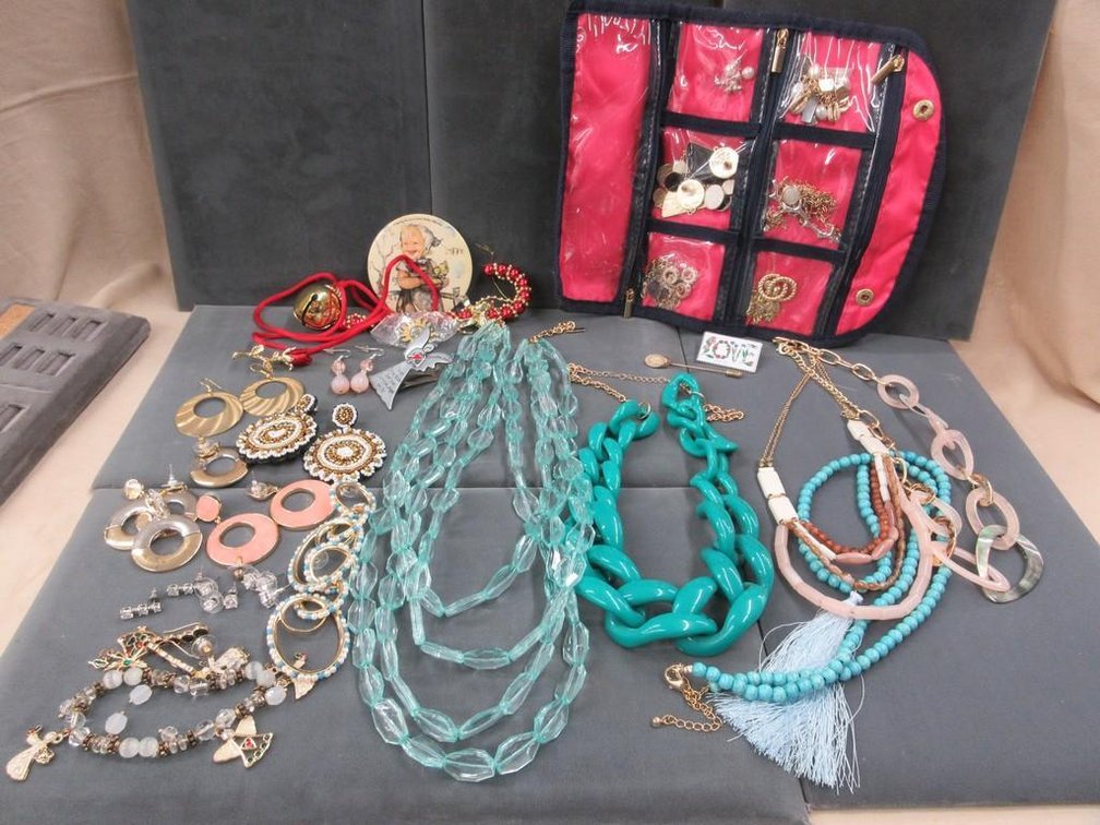 Flat of costume jewelry