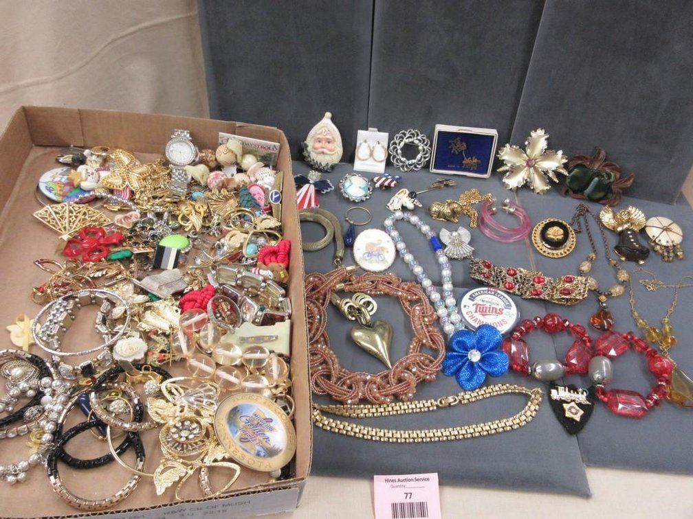 Box of costume jewelry