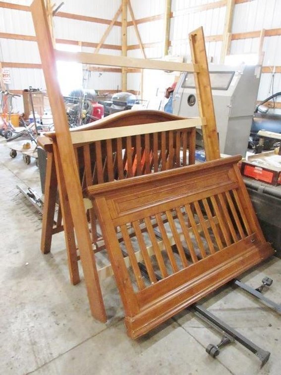 (2) Wood bed frames