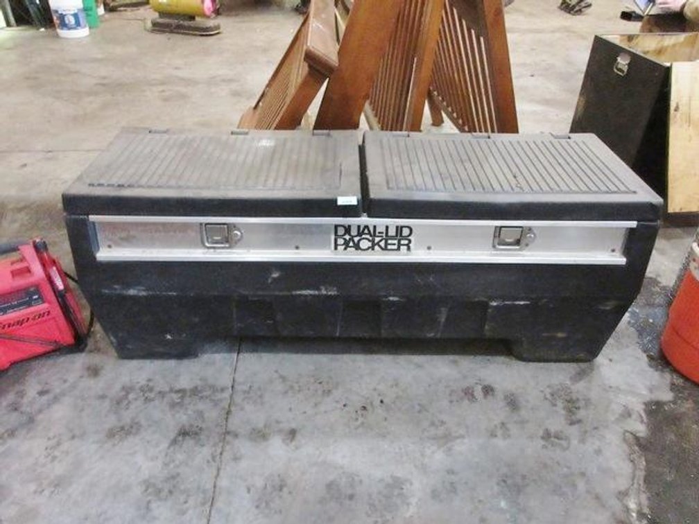 Dual-Lid Packer plastic truck tool box