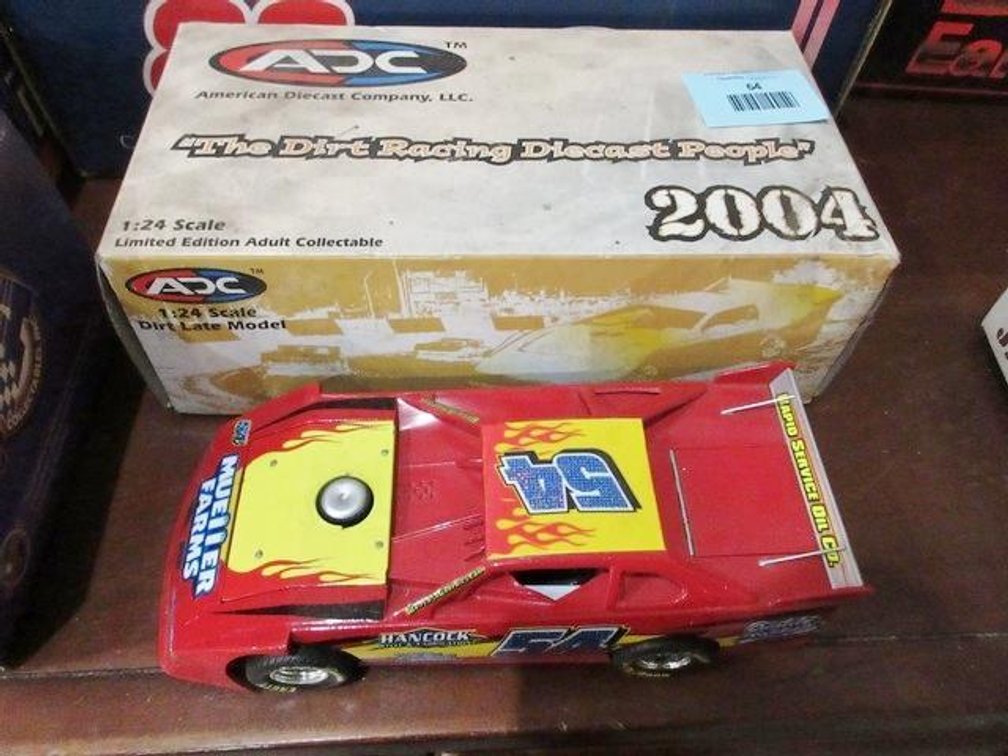 ADC #54 Mueller Farms dirt racing stock car die cast