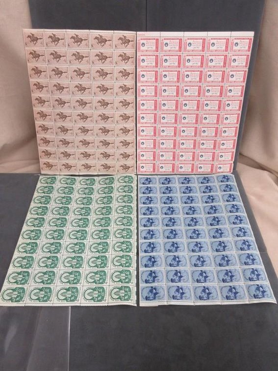(4) Sheets of 4 cent stamps