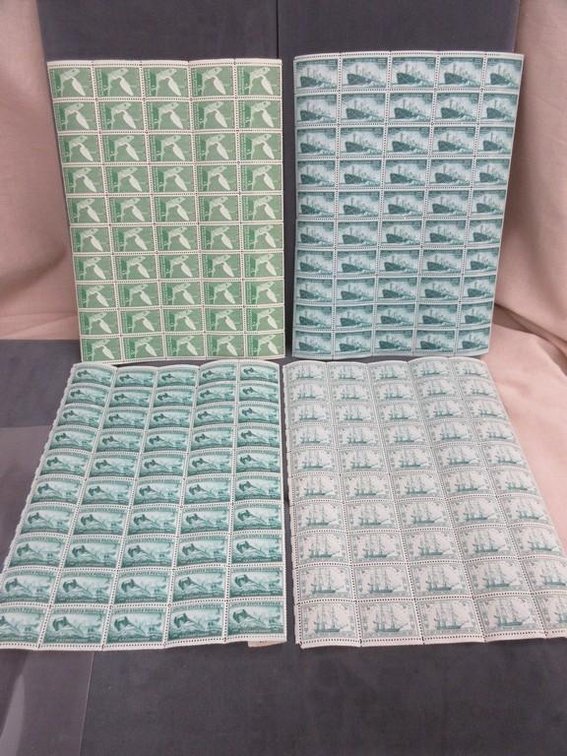 (4) Sheets of 3 cent stamps