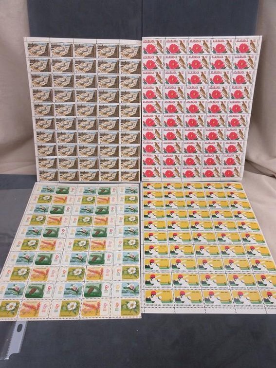 (4) Sheets of 6 cent stamps