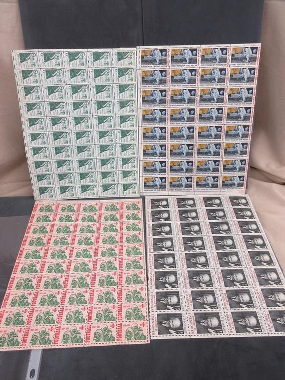 (3) Sheets of 6 cent stamps (1) Sheet of 10 cent stamps