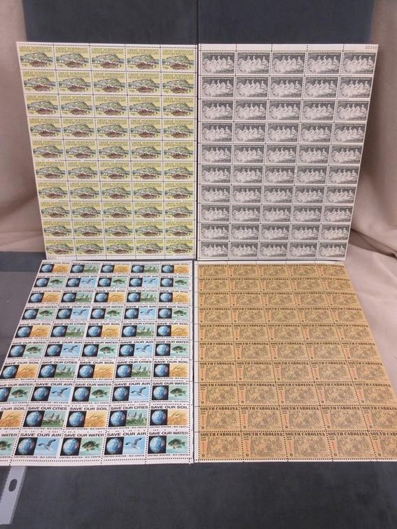 (4) Sheets of 6 cent stamps