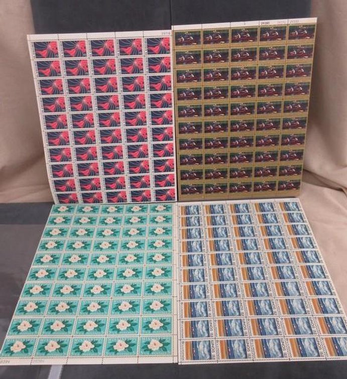(2) Sheets of 5 cent stamps (2) Sheets of 6 cent stamps