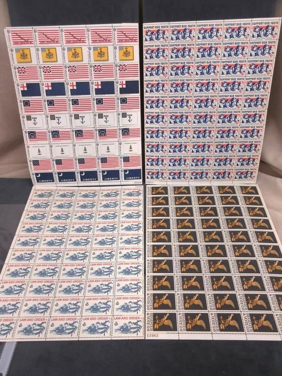 (4) Sheets of 6 cent stamps