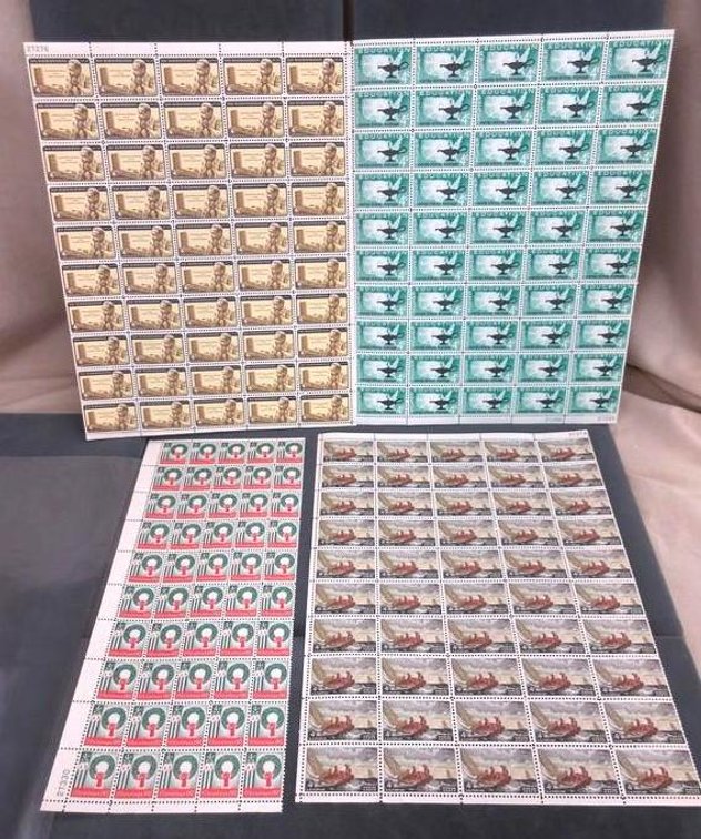 (4) Sheets of 4 cent stamps