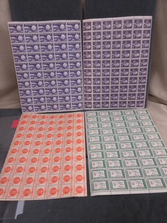 (4) Sheets of 4 cent stamps