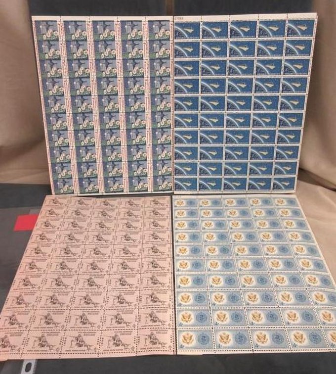 (4) Sheets of 4 cent stamps