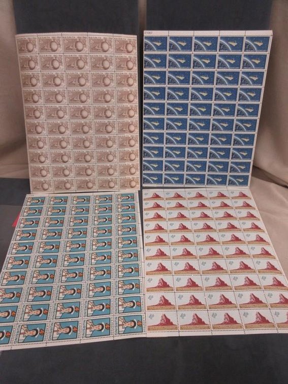 (4) Sheets of 4 cent stamps