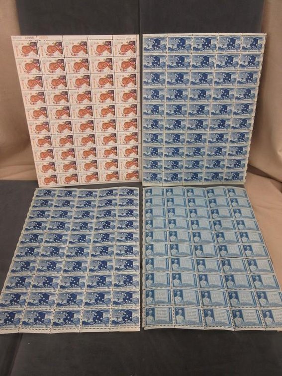 (1) Sheet of 3 cent stamps (1) Sheet of 6 cent stamps (2) Sheets of 7 cent stamps