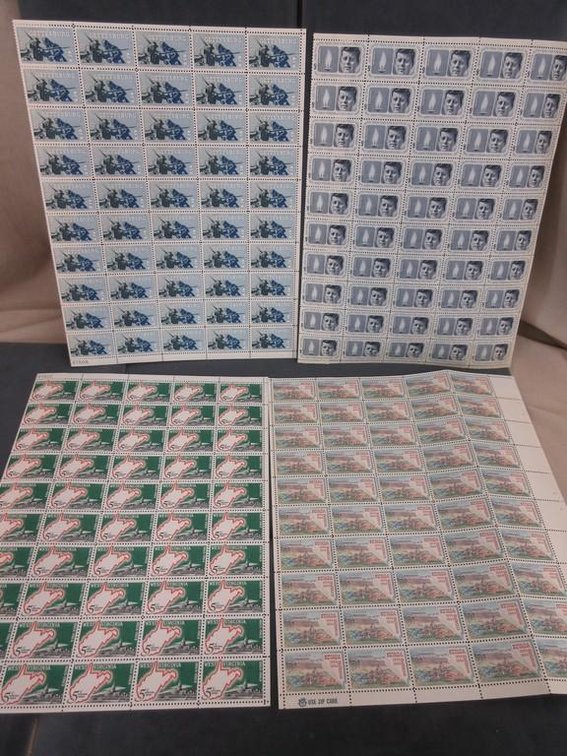 (4) Sheets of 5 cent stamps