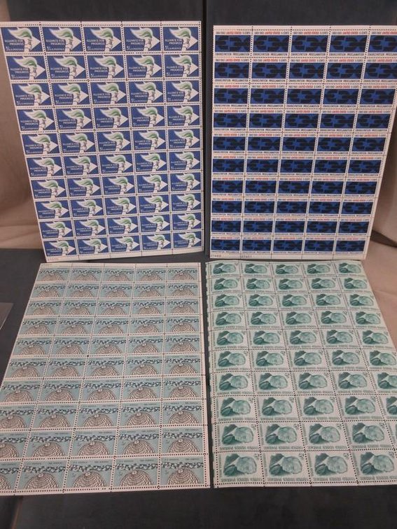 (4) Sheets of 5 cent stamps