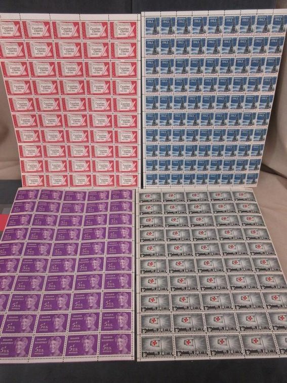 (4) Sheets of 5 cent stamps