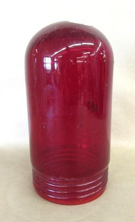 Red safety glass globe