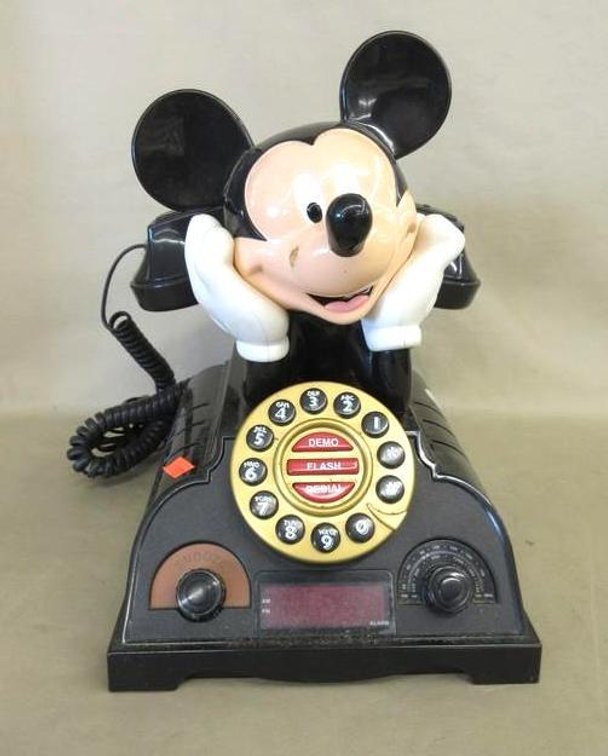 Telemania Mickey Mouse push dial telephone