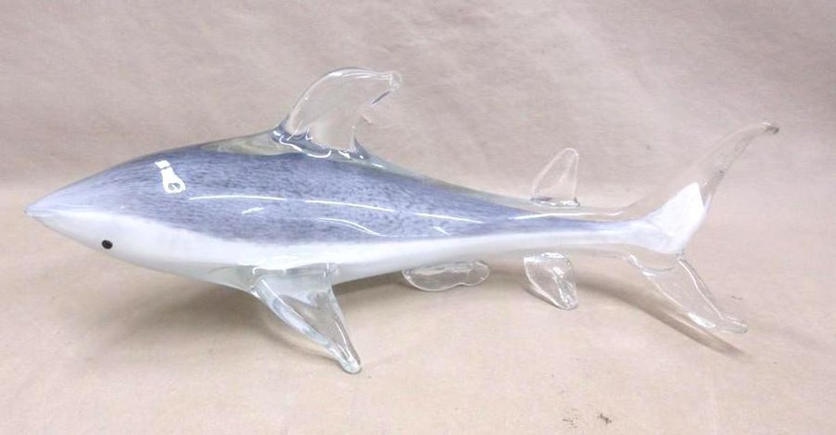 Art glass shark figurine