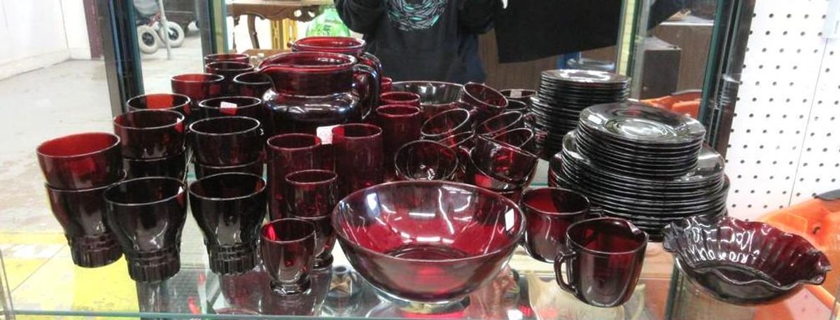 Ruby glassware group