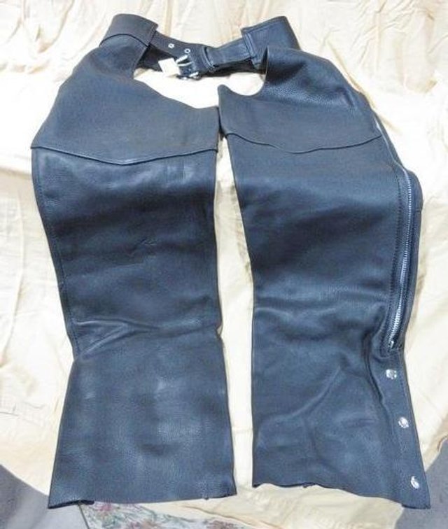 Iron Hides black leather chaps