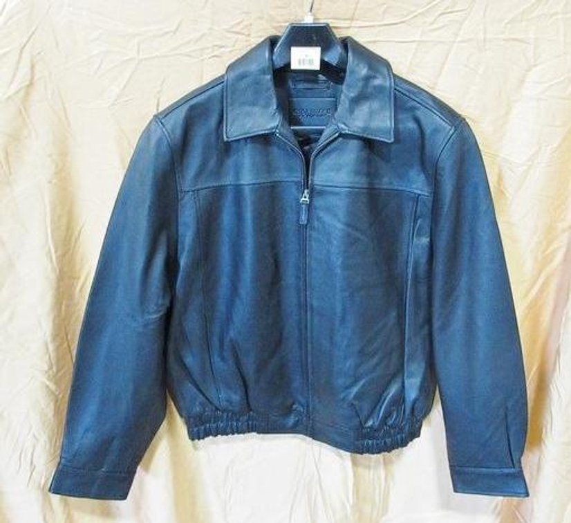 Roundtree & Yorke black leather jacket