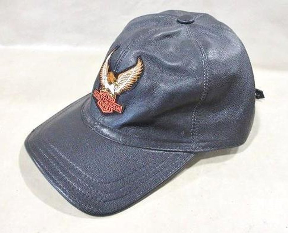Harley-Davidson black leather hat