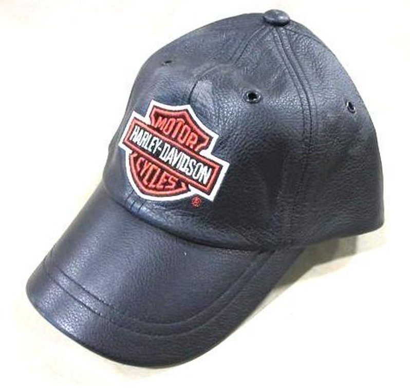 Harley-Davidson black leather hat