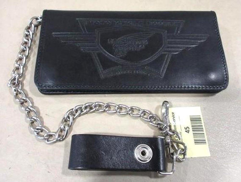 Red Wing Shoes Motorcycle boots black leather wallet with chain
