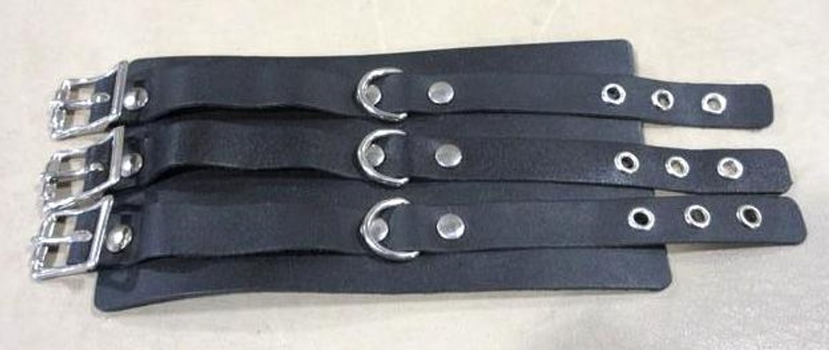 Black leather bracelet