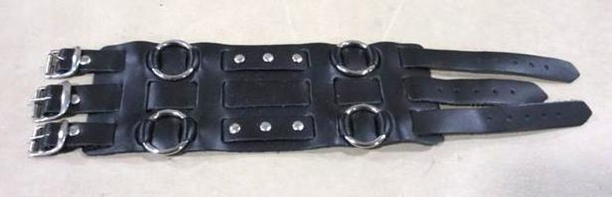 Black leather bracelet