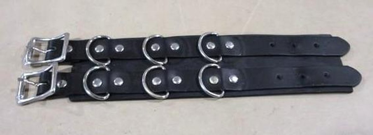 Black leather bracelet