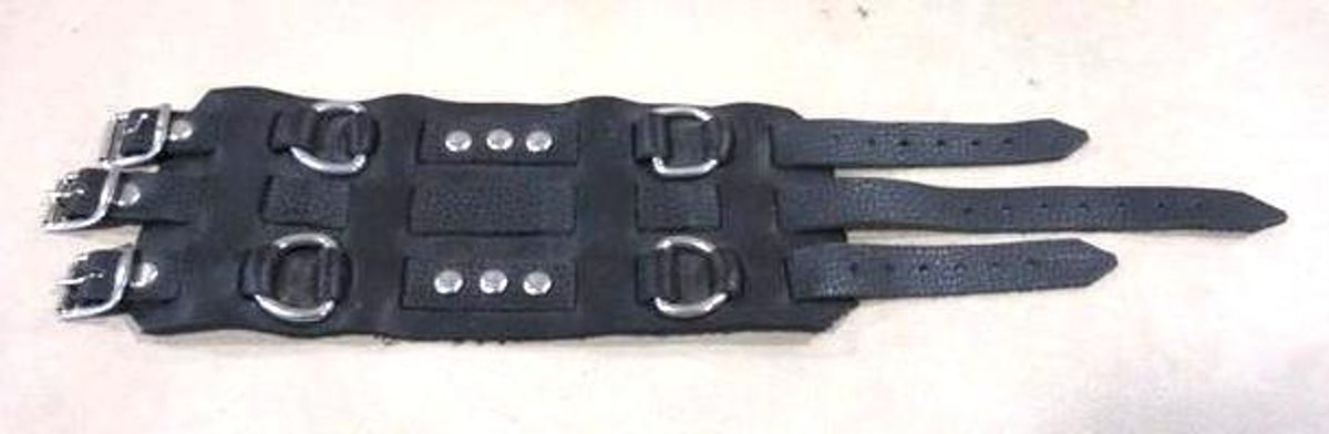 Black leather bracelet