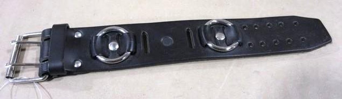 Black leather bracelet