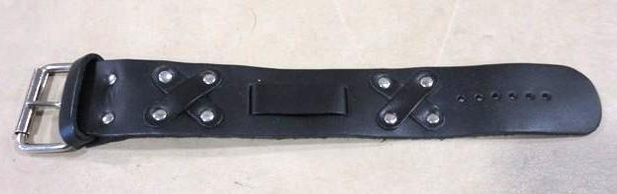 Black leather bracelet