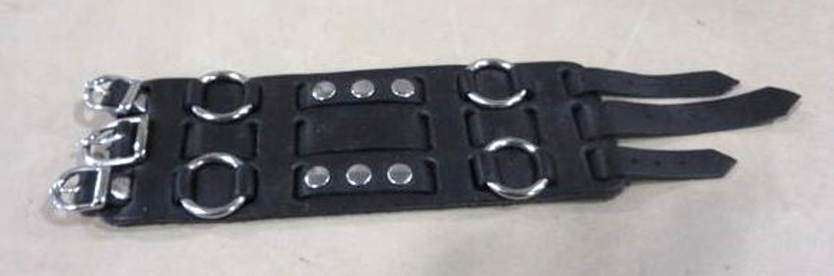 Black leather bracelet