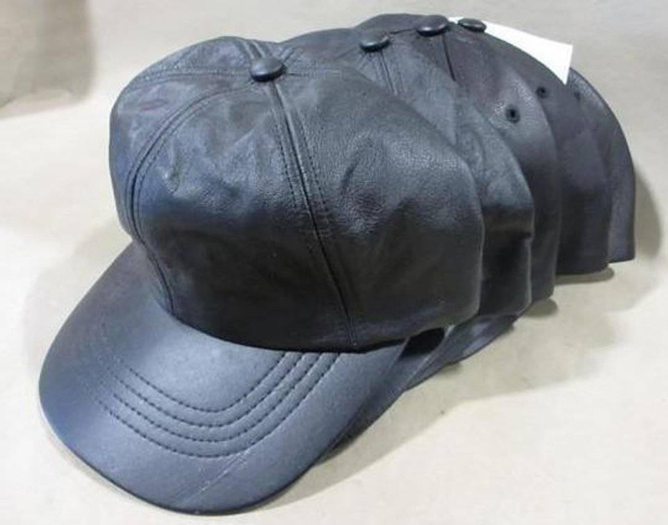 (5) Black leather hats