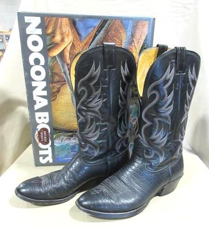 Nocona boots #5017C black boots (worn soles)