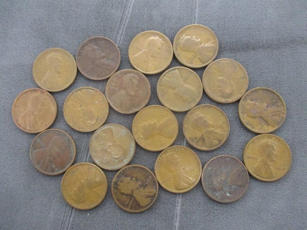 (18) 1910-1020 Lincoln wheat cents