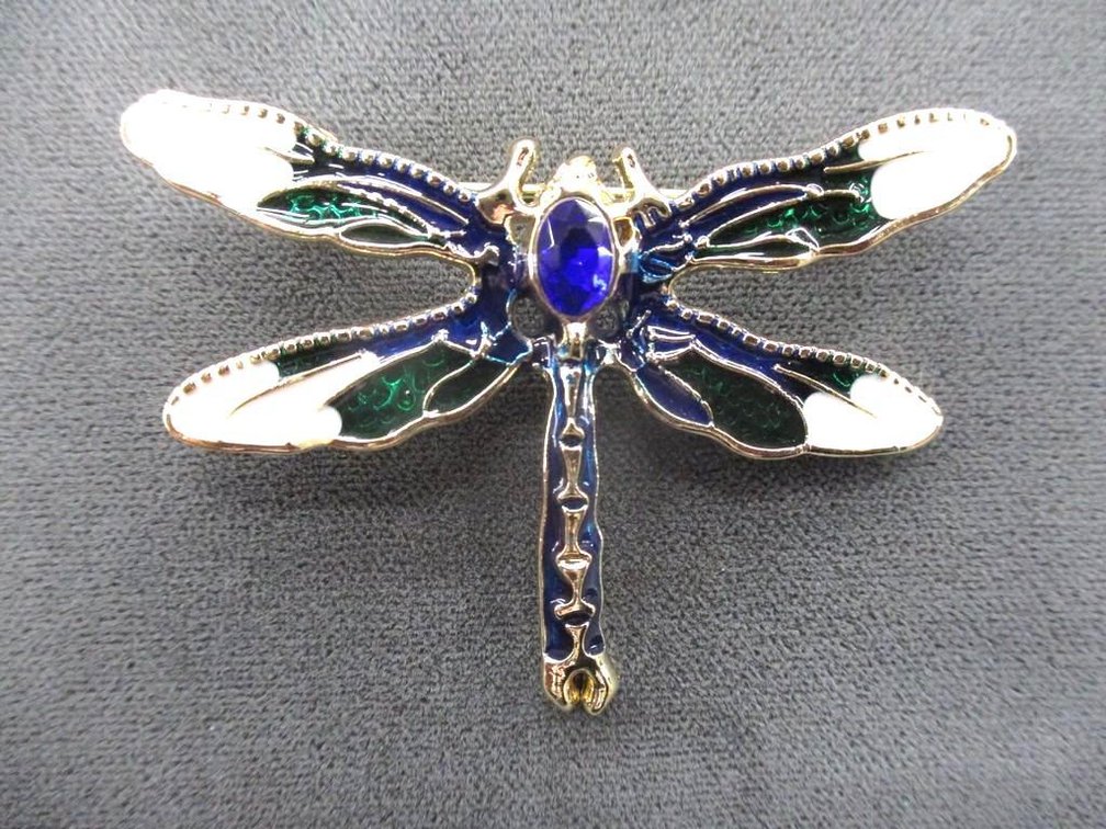 Enamel butterfly brooch