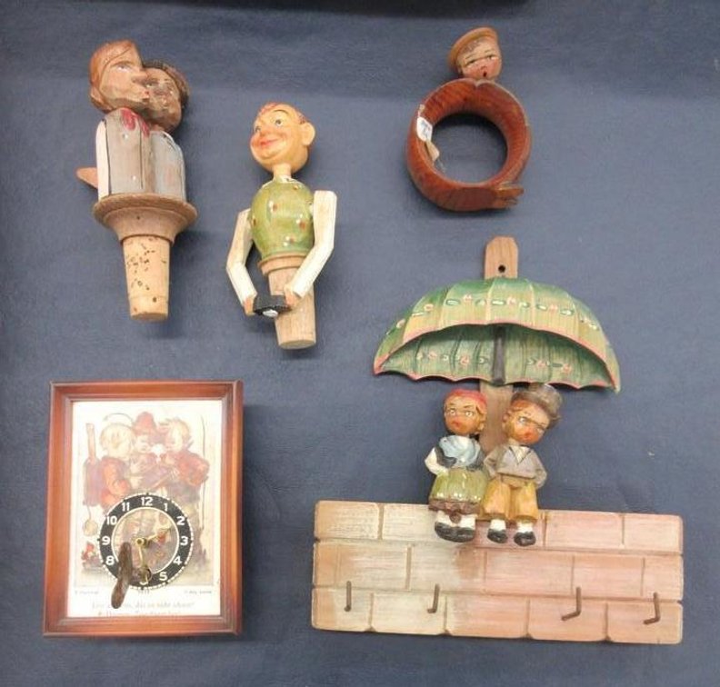 Group of wooden collectibles