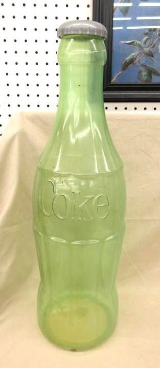 Plastic COKE coin bank bottle